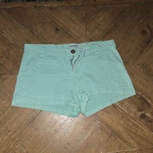 Express High Waist Green Shorts